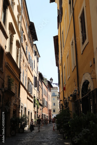 narrow street in old town rome italy