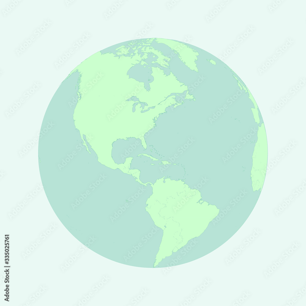 Obraz premium Globe isolated America side