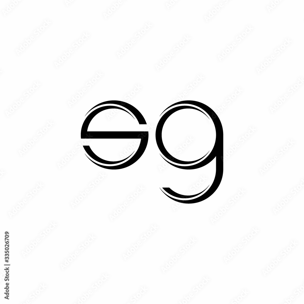 SG Logo monogram with slice rounded modern design template SG Logo monogram with slice rounded modern design template
