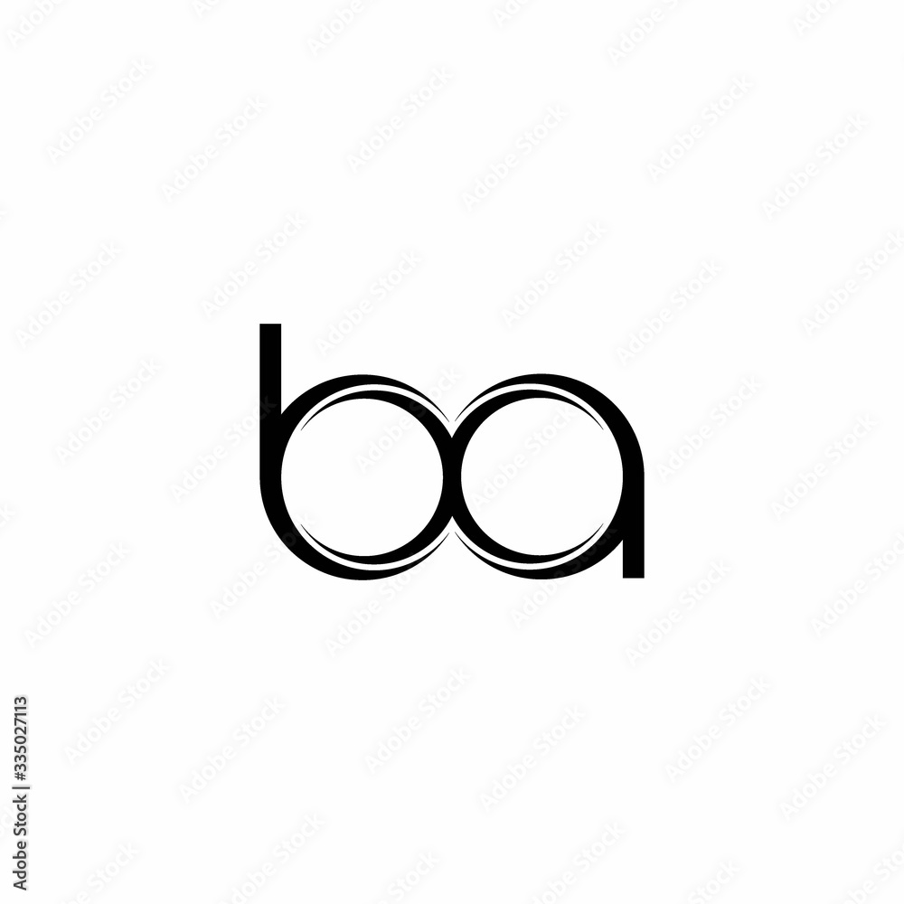 BA Logo monogram with slice rounded modern design template BA Logo monogram with slice rounded modern design template