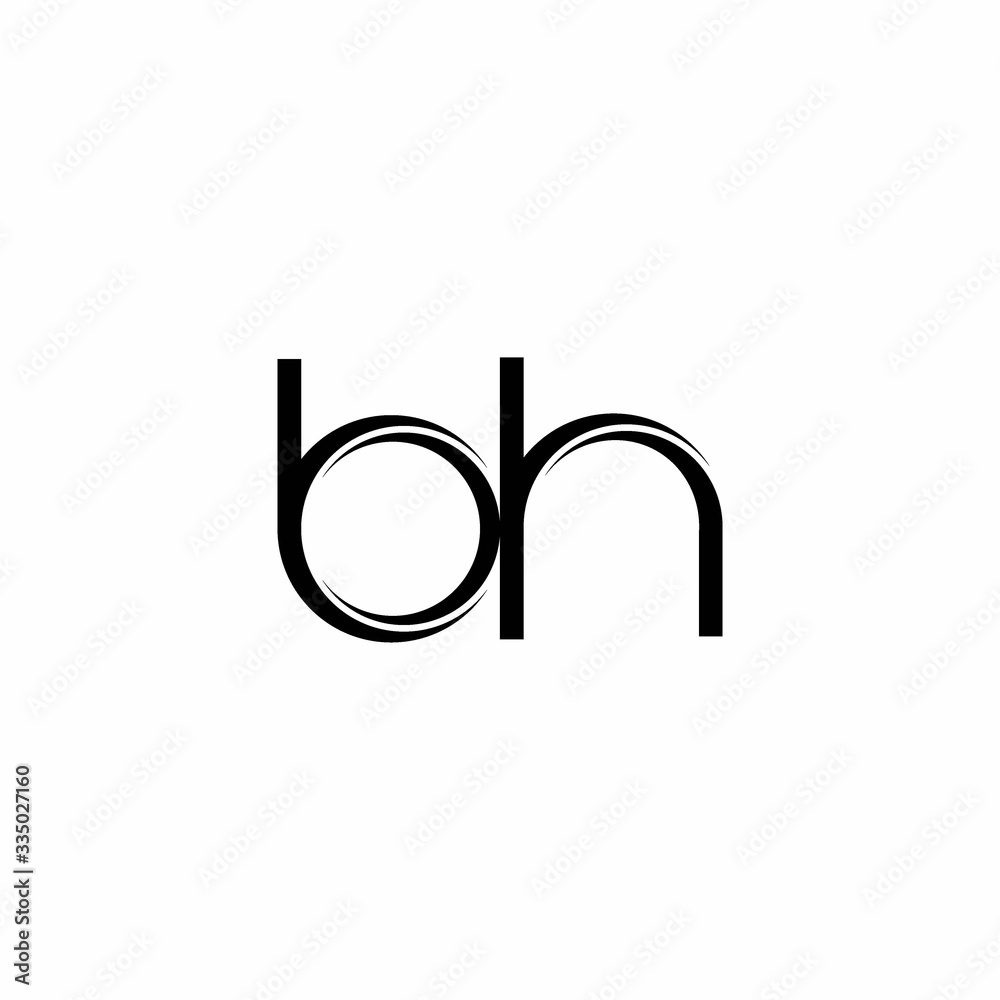 BH Logo monogram with slice rounded modern design template BH Logo monogram with slice rounded modern design template