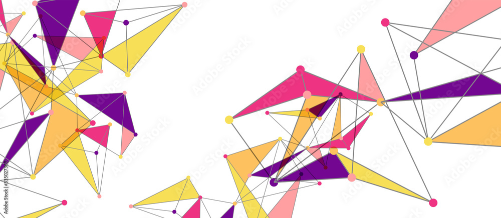 Line points connections, triangular technology design. Abstract geometric background Line points connections, triangular technology design. Abstract geometric background