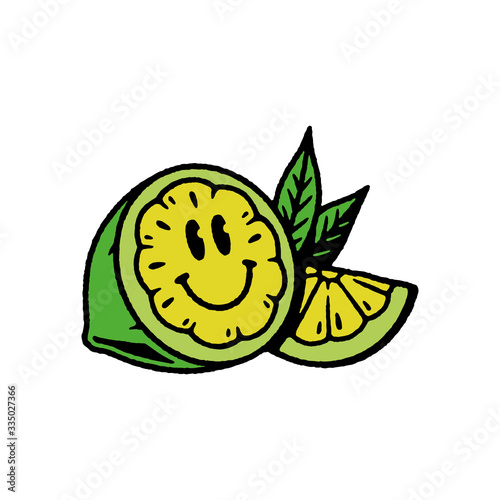 HAPPY LIME ICON COLOR WHITE BACKGROUND