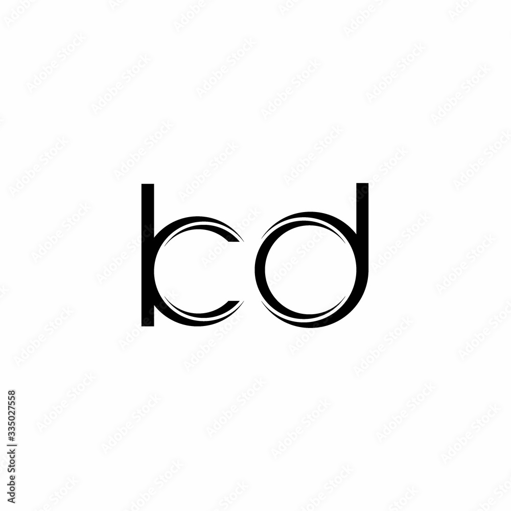 KD Logo monogram with slice rounded modern design template KD Logo monogram with slice rounded modern design template