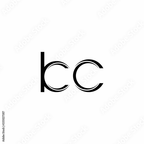KC Logo monogram with slice rounded modern design template © Gariss