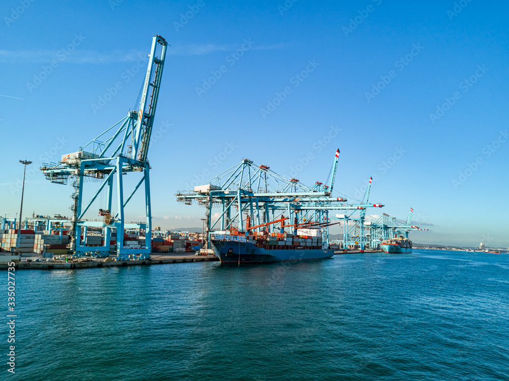 The port of Algesiras in south of spain