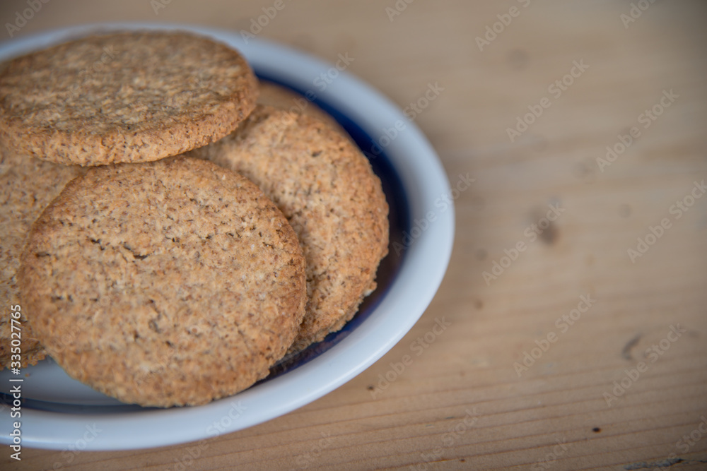 Fasting biscuits on a plate