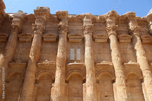 Historic Baalbek temple pillars photo