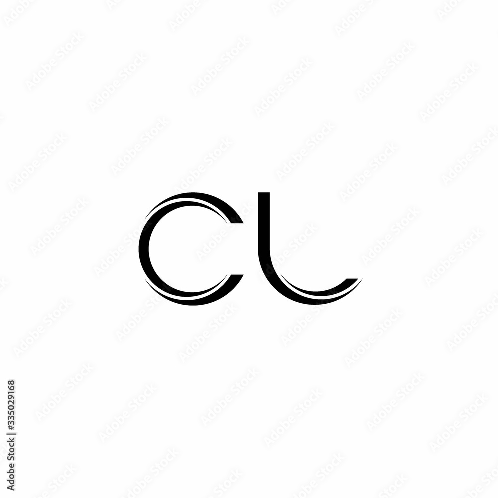 CL Logo monogram with slice rounded modern design template CL Logo monogram with slice rounded modern design template