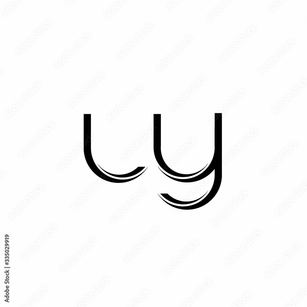 LY Logo monogram with slice rounded modern design template LY Logo monogram with slice rounded modern design template