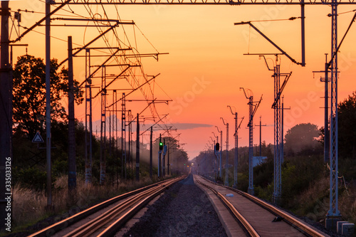 Railway Lines at sunset © David