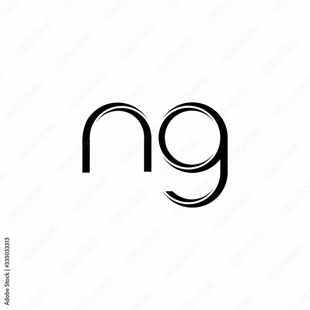 NG Logo monogram with slice rounded modern design template NG Logo monogram with slice rounded modern design template