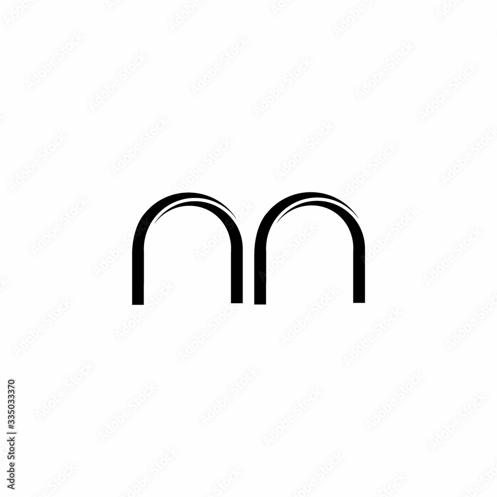 NN Logo monogram with slice rounded modern design template NN Logo monogram with slice rounded modern design template