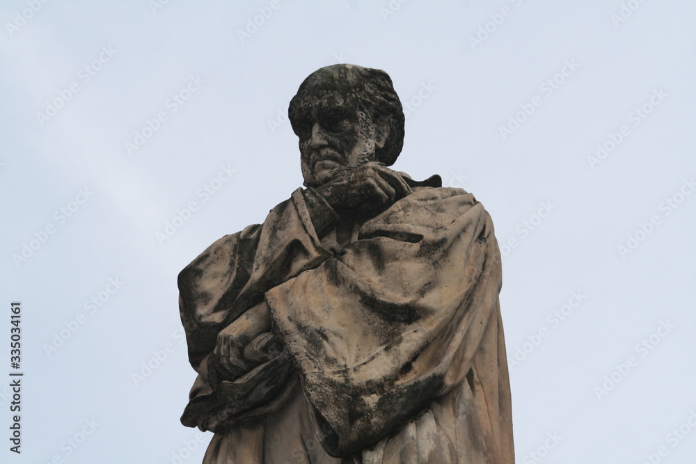 Piacenza, Italy: view of the statue of Romagnosi Piacenza, Italy: view of the statue of Romagnosi
