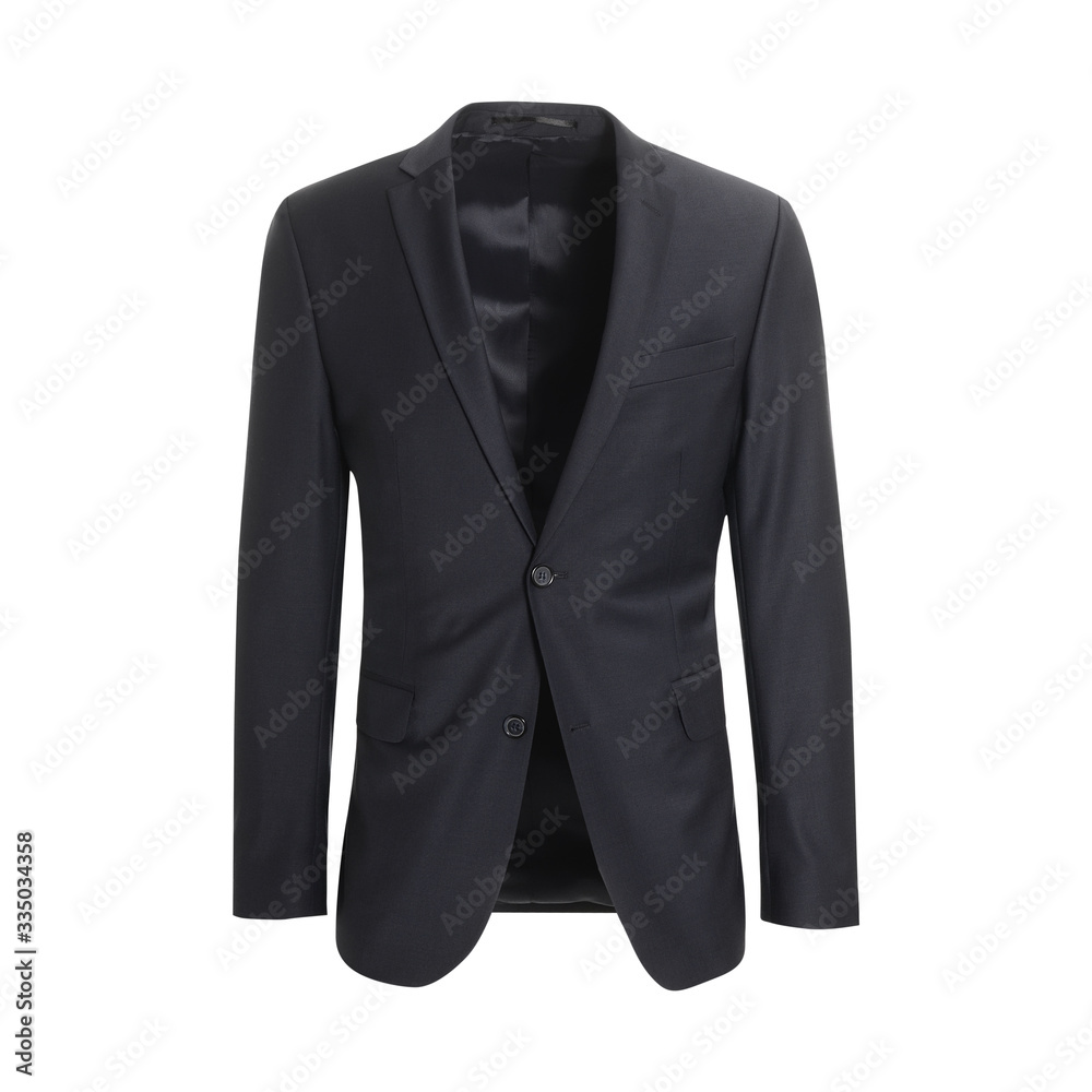 Black male jacket isolated on white background Black male jacket isolated on white background