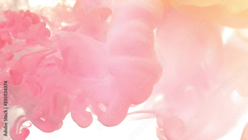 Super slow motion of coloured inks in water. Isolated on white background. Filmed on high speed cinema camera Super slow motion of coloured inks in water. Isolated on white background. Filmed on high speed cinema camera