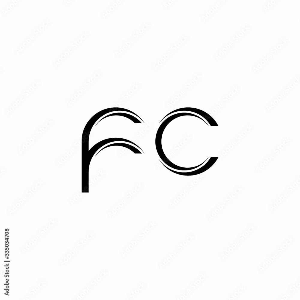 FC Logo monogram with slice rounded modern design template FC Logo monogram with slice rounded modern design template