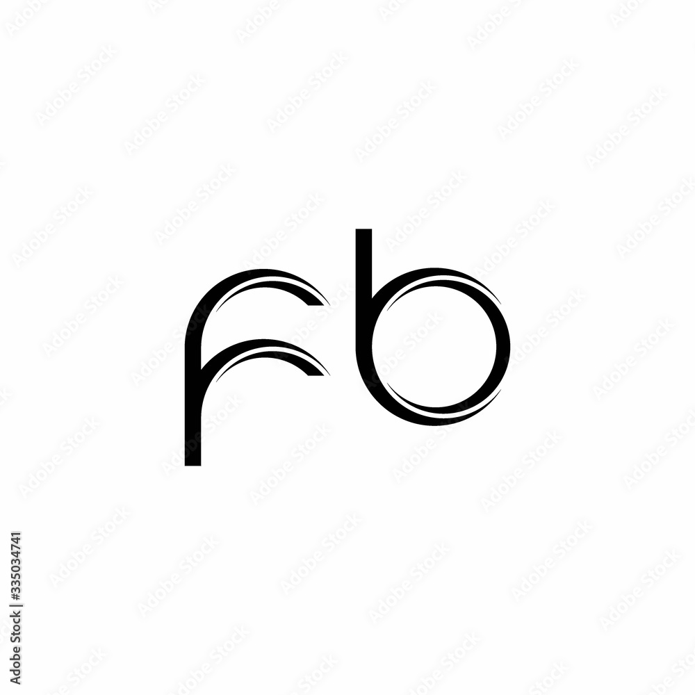 FB Logo monogram with slice rounded modern design template FB Logo monogram with slice rounded modern design template