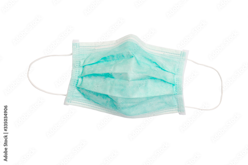 surgical mask protection face on white background,save work clipping path surgical mask protection face on white background,save work clipping path