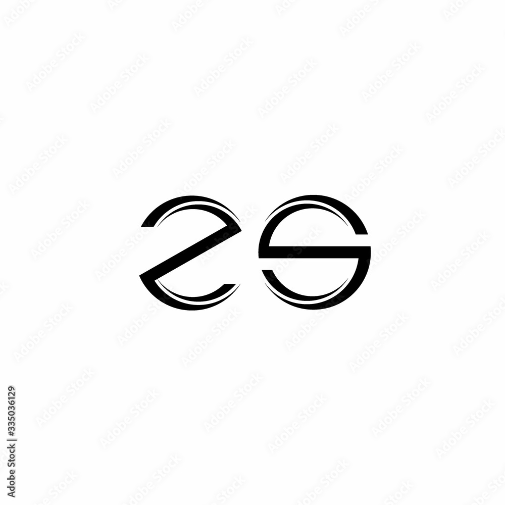 ZS Logo monogram with slice rounded modern design template ZS Logo monogram with slice rounded modern design template