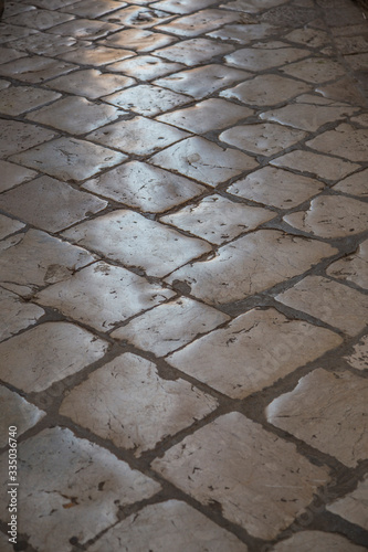 Old street pavement in Dubrovnik, Croatia