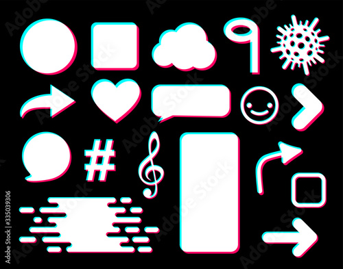 Set of video social media items.
