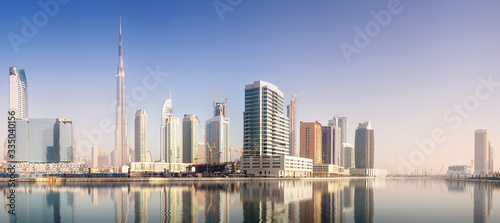 Panoramic view of Dubai Business bay, UAE © boule1301