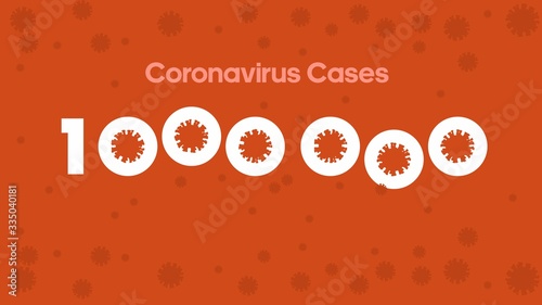 The coronavirus case has reached the millionth mark. Record number of infected people. photo