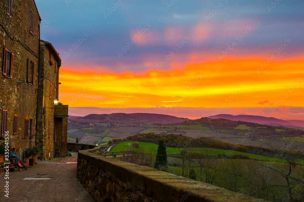The landscape of the Val d'Orcia Valley