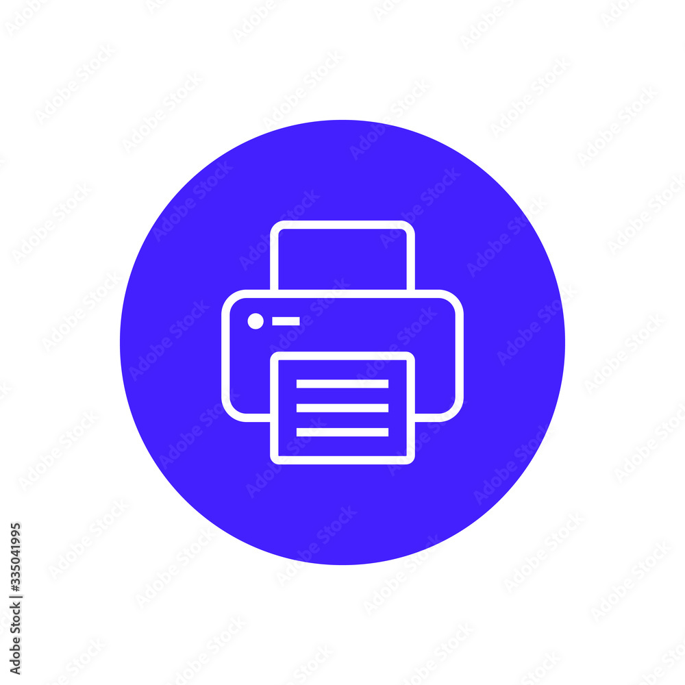 simple outline icon of a printer vector illustration simple outline icon of a printer vector illustration