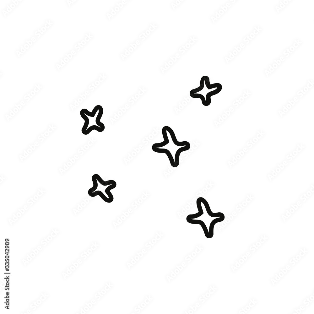 Hand drawn sparkles drawing vector Hand drawn sparkles drawing vector