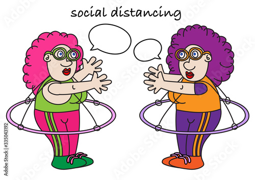 funny coronavirus social distancing cartoon