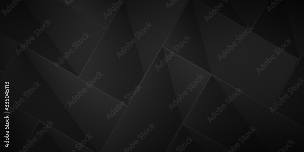 Abstract dark 3d background, illustration with elements like boxes