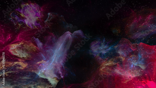 Space Nebula Background 3d Render