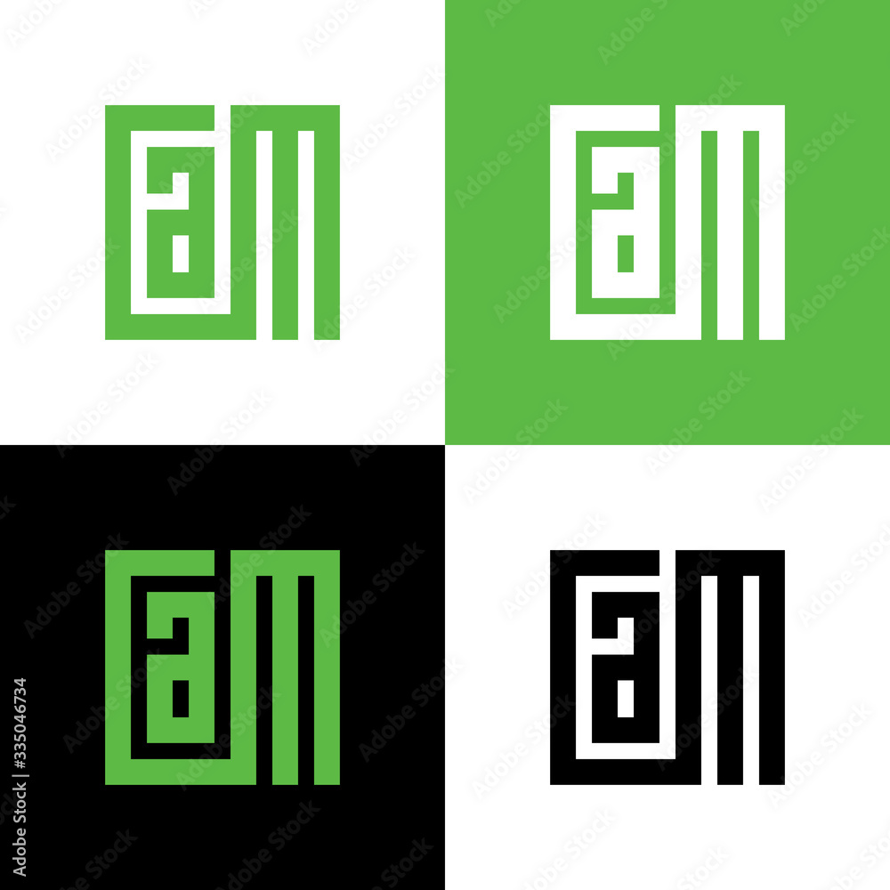 Initial letter Cam logo design template elements, simple square shape typography - Vector Initial letter Cam logo design template elements, simple square shape typography - Vector