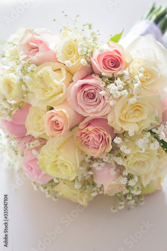 romantic wedding bouquet with roses
