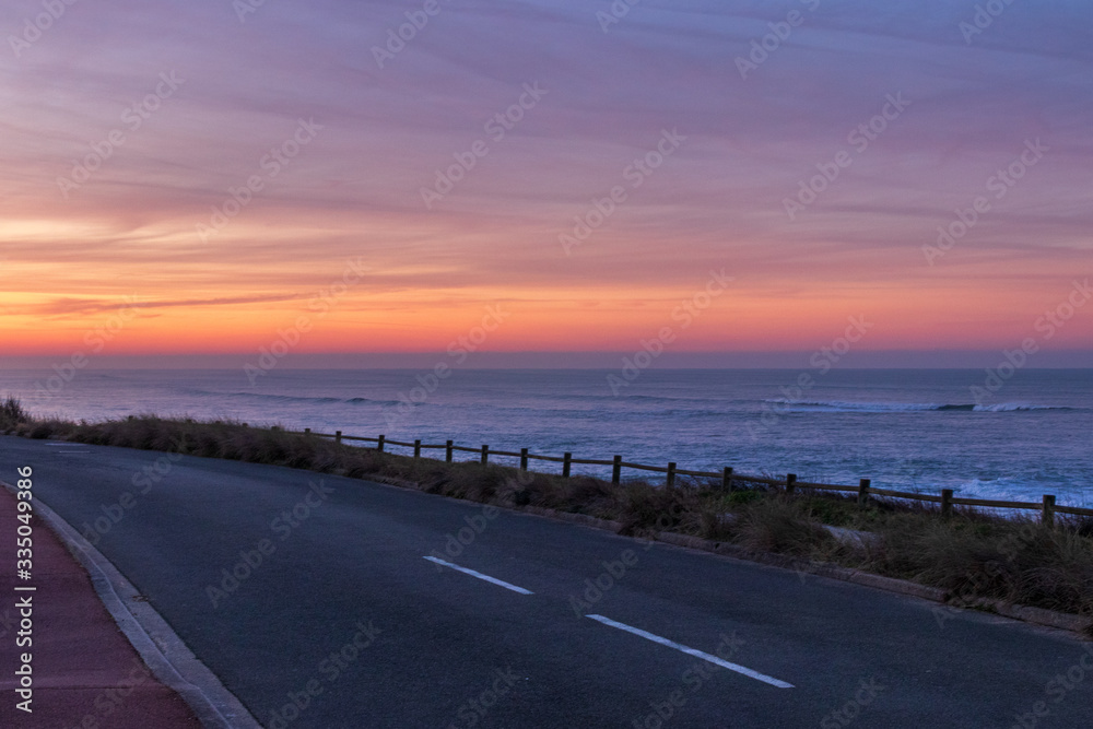 Frankreich - Bretagne - Bretignolles-sur-Mer - Sonnenuntergang am Meer