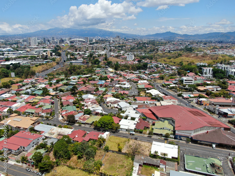 Aerial view of Escazu, Costa Rica