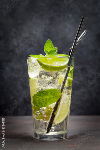 Classic mojito cocktail