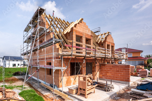 Construction site of a newly built house © Wolfilser