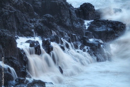 Waterfall in winter