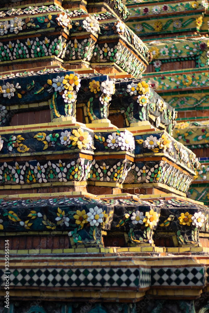 A beautiful view of Wat Pho buddhist temple in Bangkok, Thailand. A beautiful view of Wat Pho buddhist temple in Bangkok, Thailand.