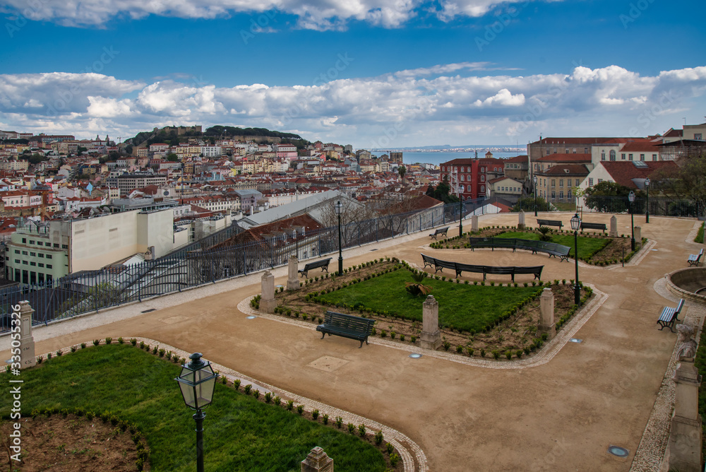 Sao Pedro de Alcantara viewpoint in Lisbon