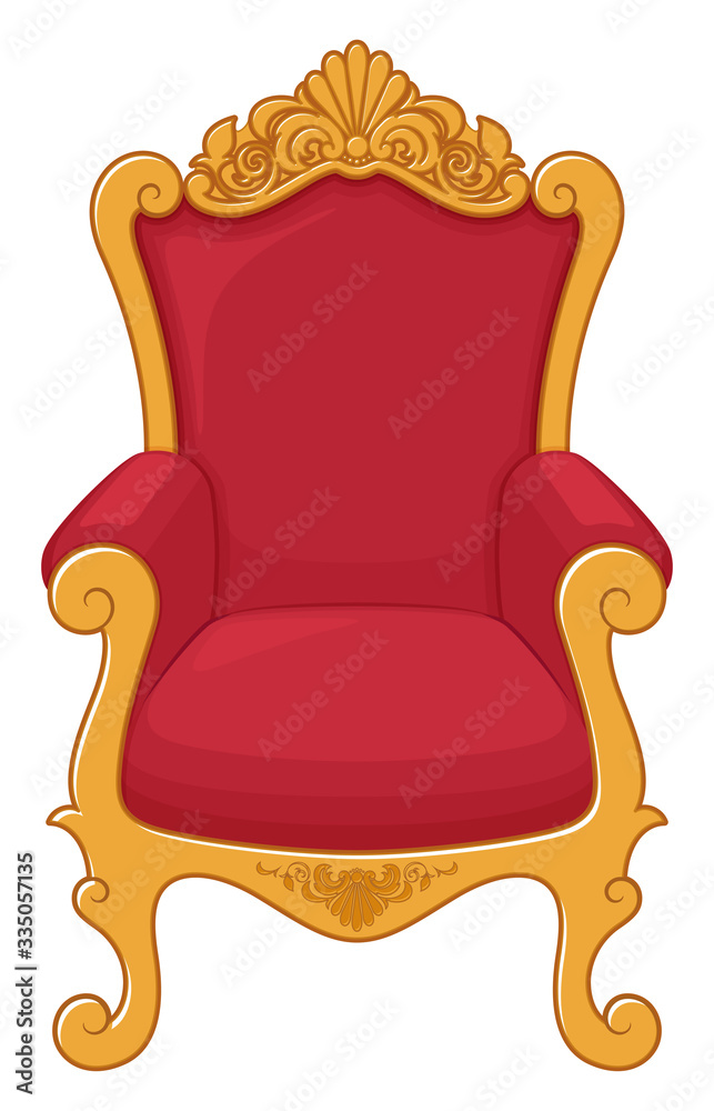 王座の椅子のイラスト 赤 Stock Vector Adobe Stock