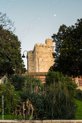 The Tower of San Pancrazio and the moon