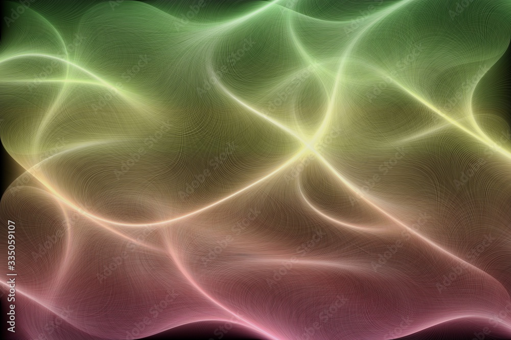 Fototapeta premium Energetic Abstract Flowing Green & Red Lines Background