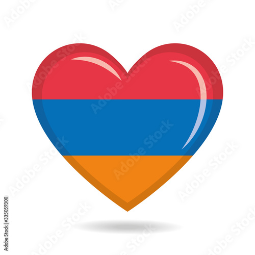 Armenia national flag in heart shape vector illustration Free Download Armenia national flag in heart shape vector illustration - GFXLoad