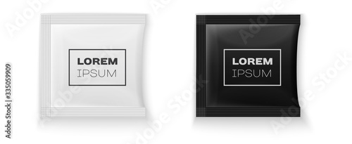 Blank white plastic sachet for your design