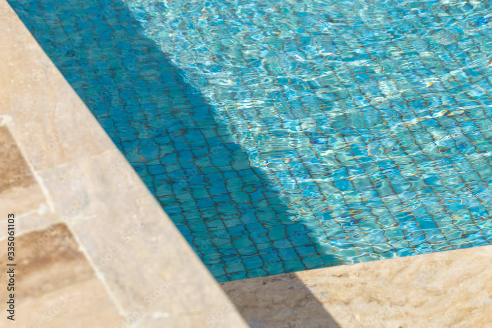 Obraz premium pool edge, textures, water, shadows