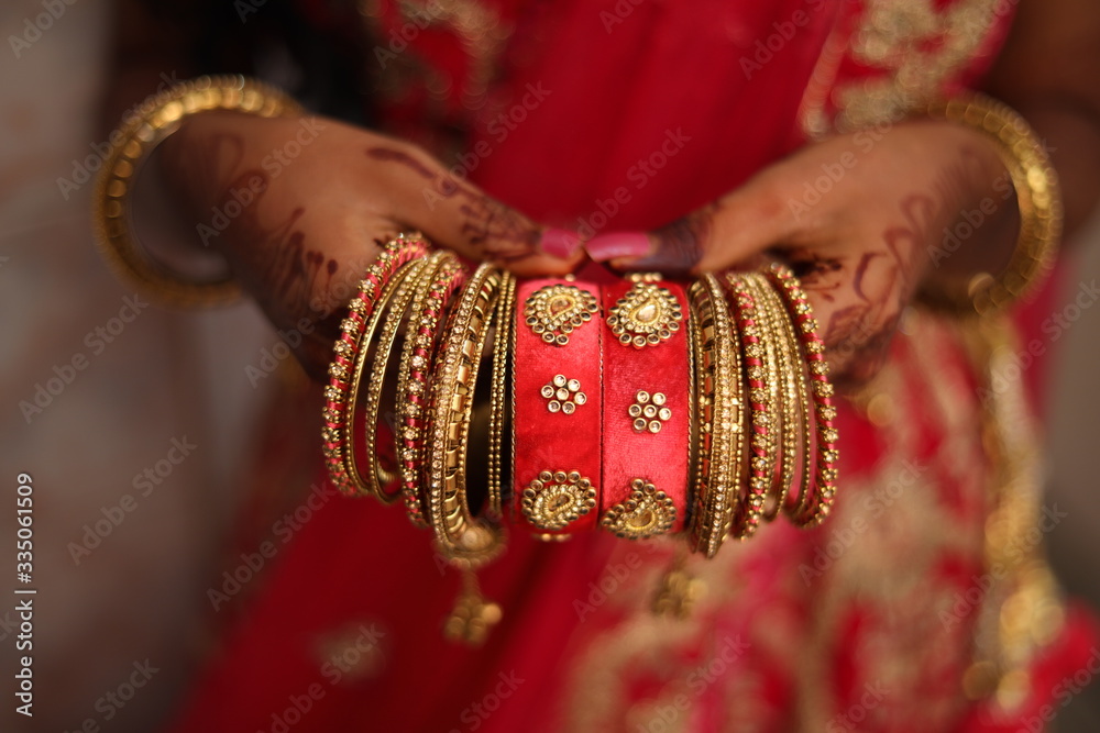 hand with gift on red background hand with gift on red background